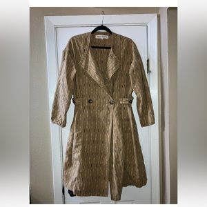 Free People Trench Dress XS Tan Fall Super Cute!